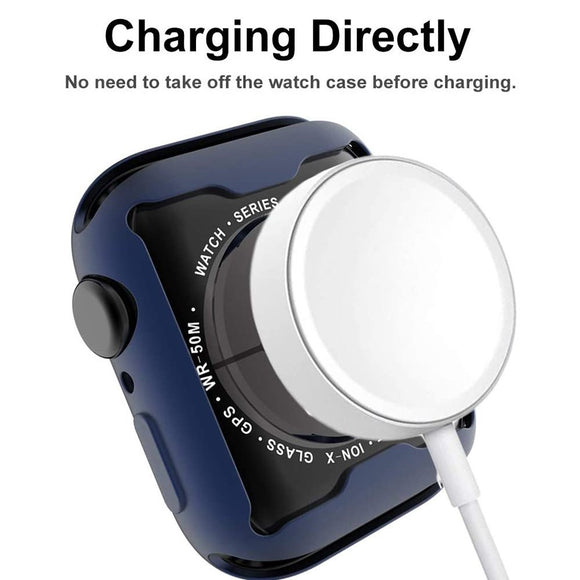 Apple Watch Ultra 3 / 2 / 1 (49mm) Fleksibelt Plast Cover m. Skærmbeskyttelse - Blå