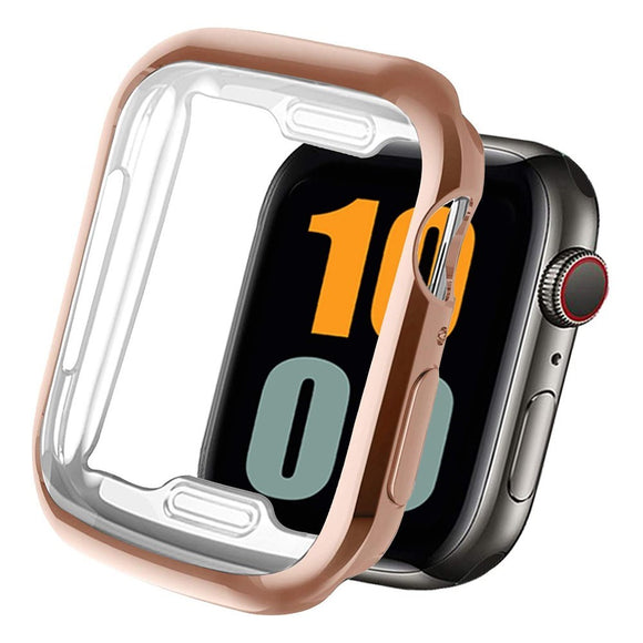 Apple Watch Ultra 3 / 2 / 1 (49mm) Fleksibelt Plast Cover m. Skærmbeskyttelse - Rose Gold
