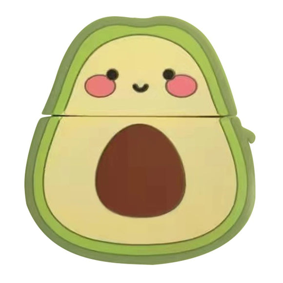 AirPods (1 & 2. gen.) Cartoon Silikone Cover - Avocado
