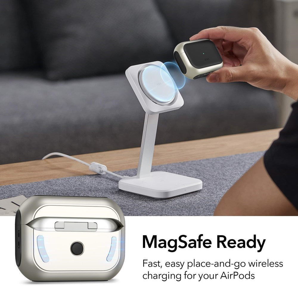 ESR AirPods Pro (1 & 2. gen.) Orbit Hybrid Magnetic Cover - MagSafe Kompatibel - Titanium