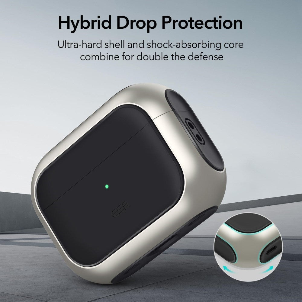 ESR AirPods Pro (1 & 2. gen.) Orbit Hybrid Magnetic Cover - MagSafe Kompatibel - Titanium