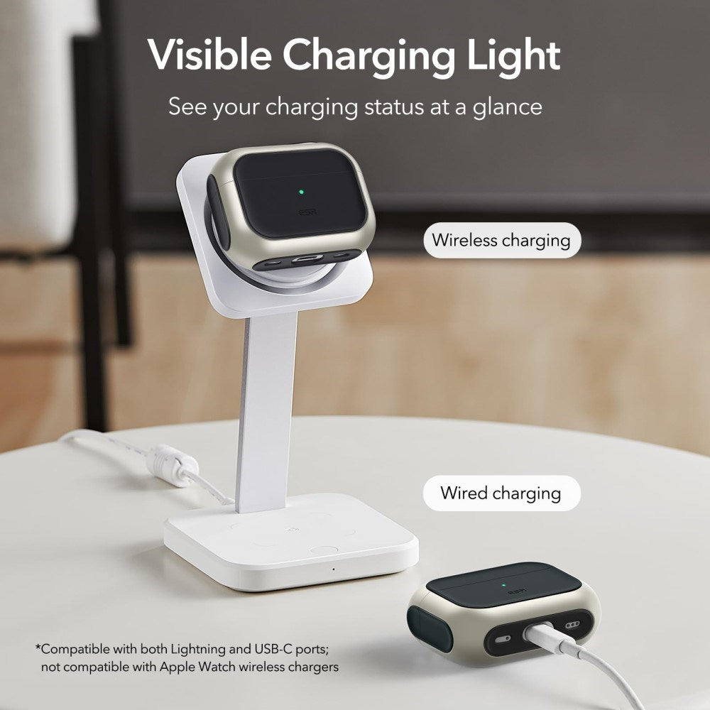 ESR AirPods Pro (1 & 2. gen.) Orbit Hybrid Magnetic Cover - MagSafe Kompatibel - Titanium