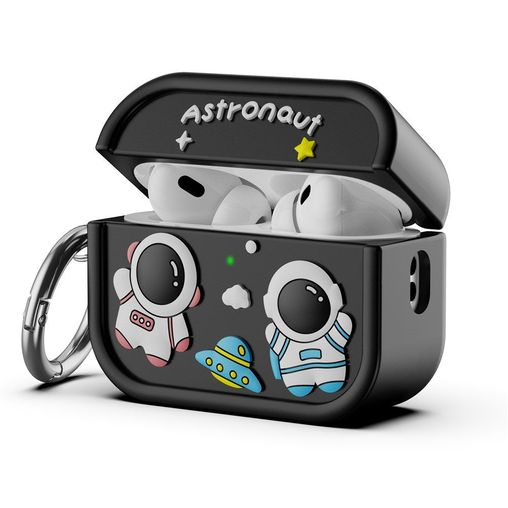 Apple AirPods Pro (2. Gen.) Silikone Cover m. Astronaut Design - Sort