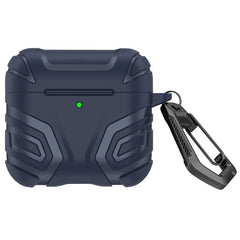 Apple AirPods (4. gen.) Robust Silikone Cover m. Karabinhage - Blå