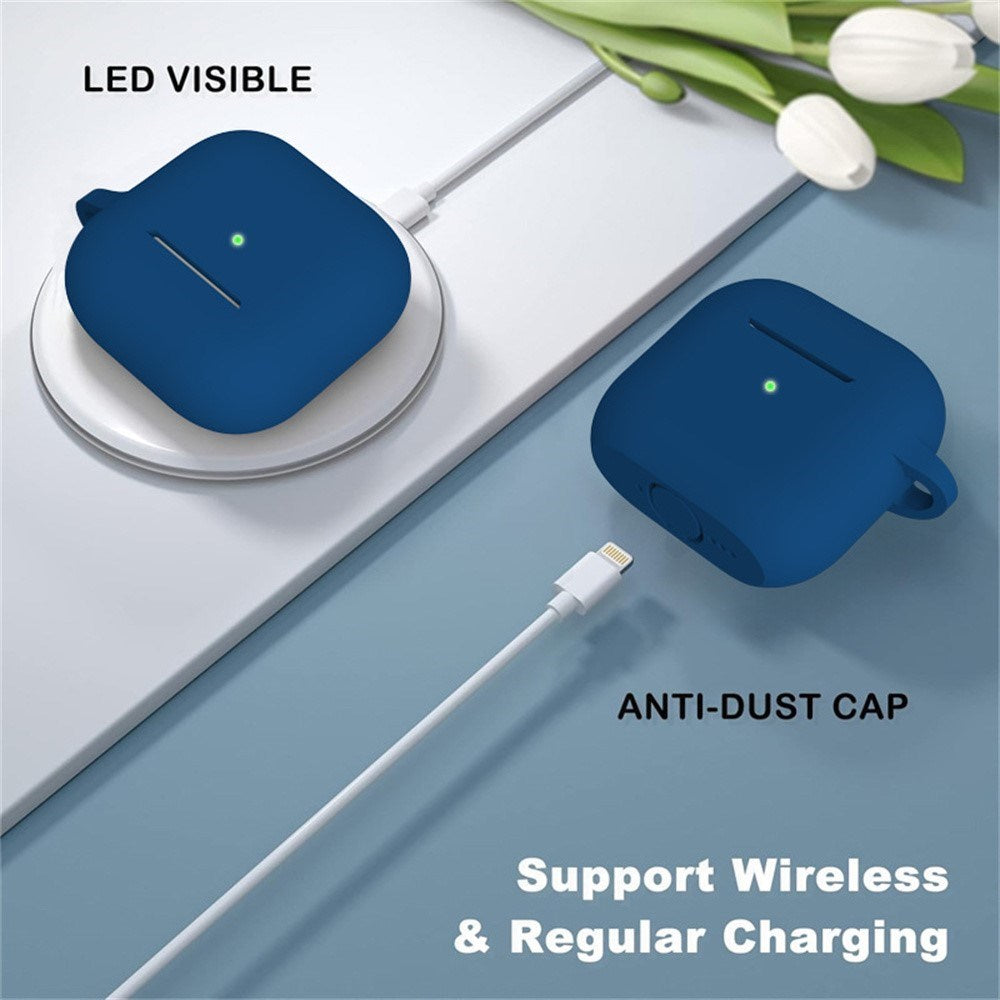 Apple AirPods (4. Gen.) Silikone Cover m. Karabinhage - Grå