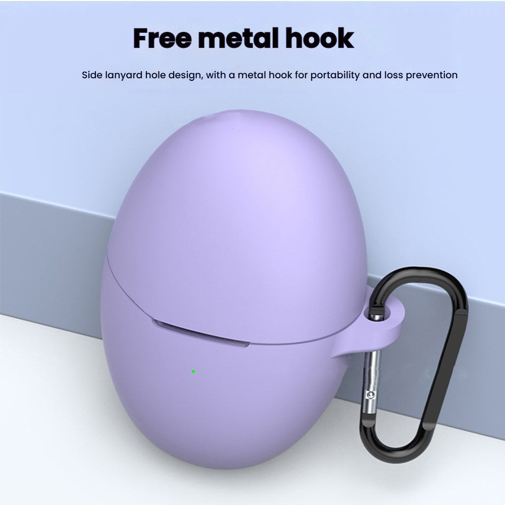 Huawei FreeBuds 6 Silikone Cover m. Karabinhage - Lyserød