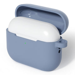 Apple AirPods Pro (3. gen.) Silikone Cover m. Karabinhage - Blågrå