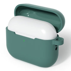 Apple AirPods Pro (3. gen.) Silikone Cover m. Karabinhage - Mørkegrøn