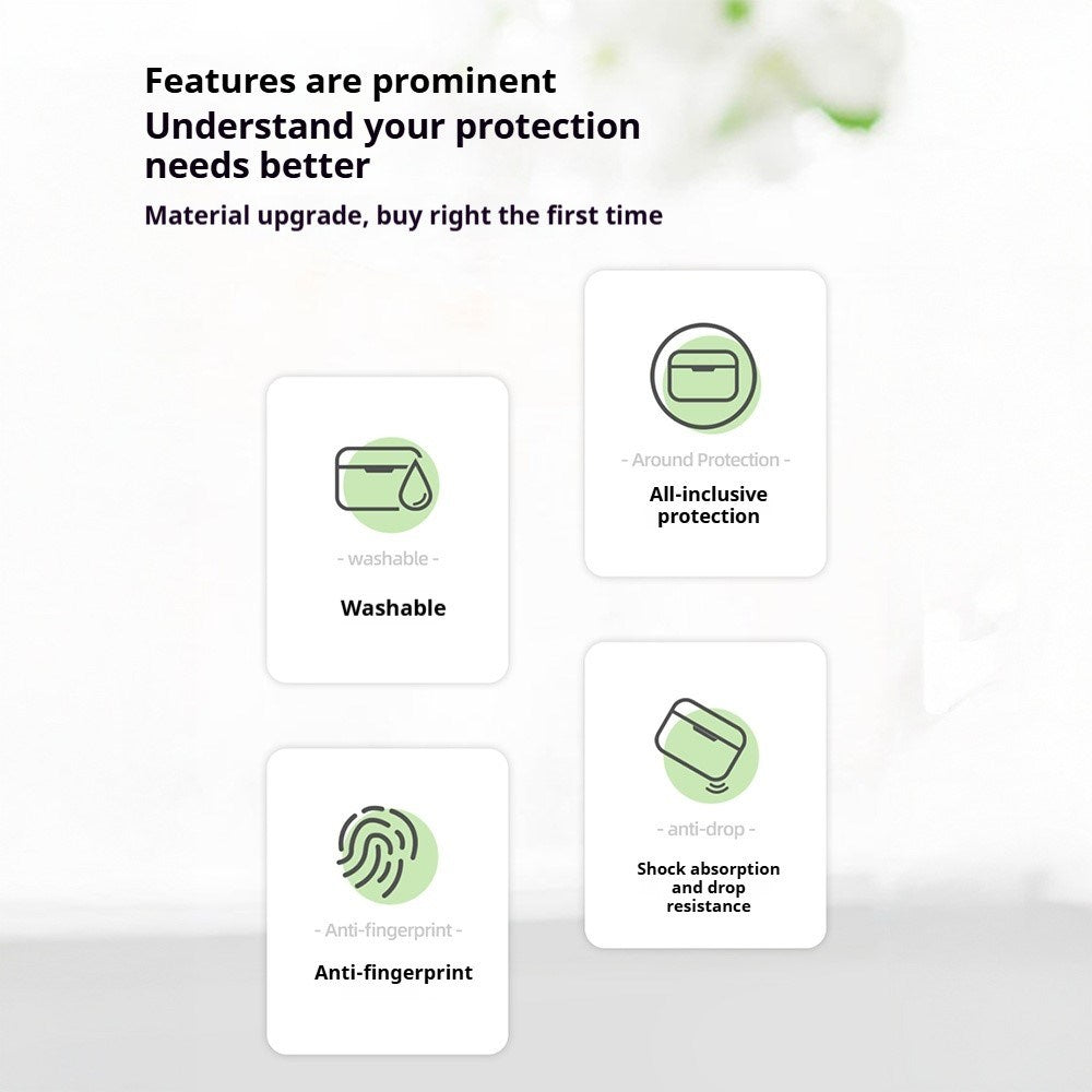 Apple AirPods Pro (3. gen.) Silikone Cover m. Karabinhage - Sort