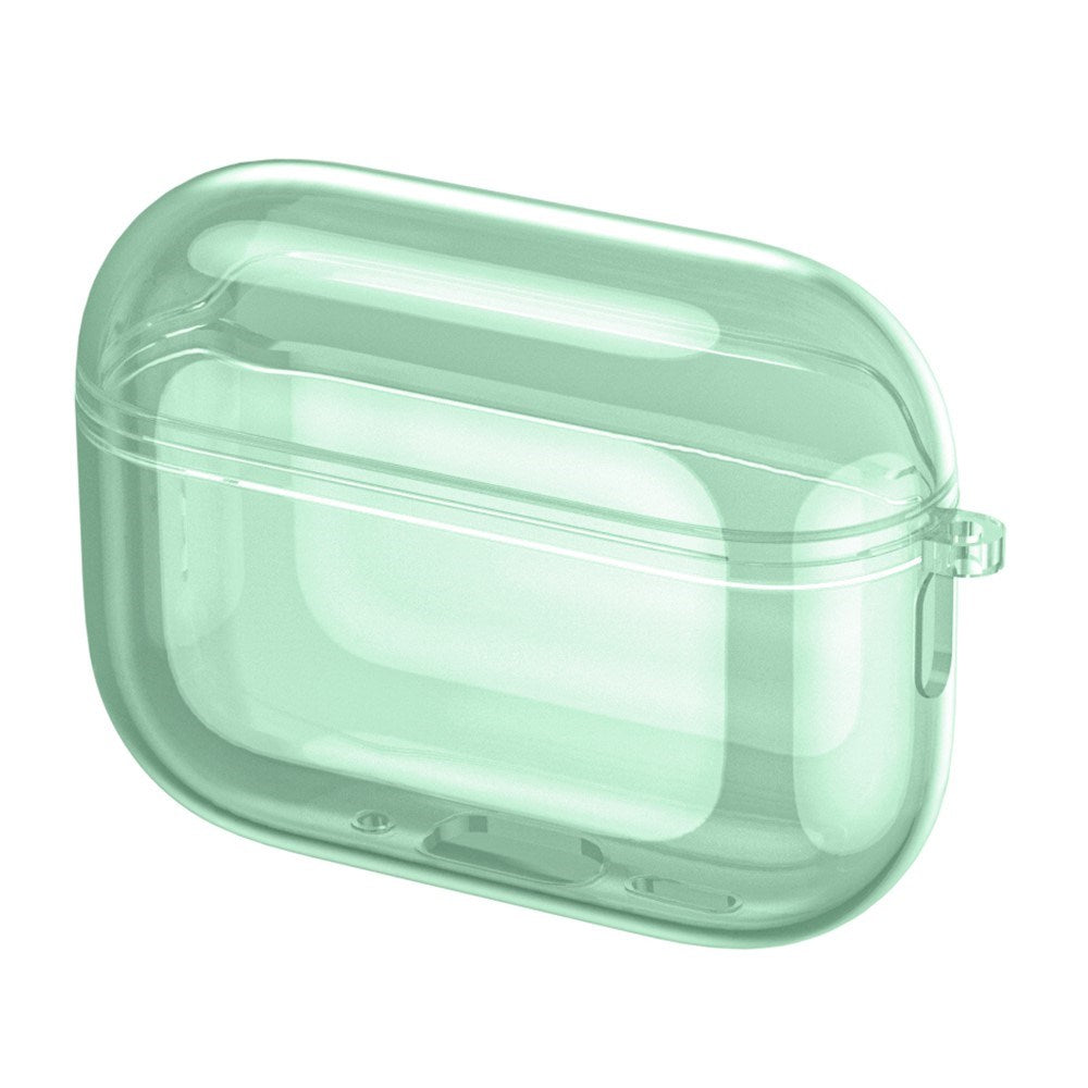 Apple AirPods Pro (3. gen.) Transparent Fleksibelt Plast Cover - Gennemsigtig / Grøn