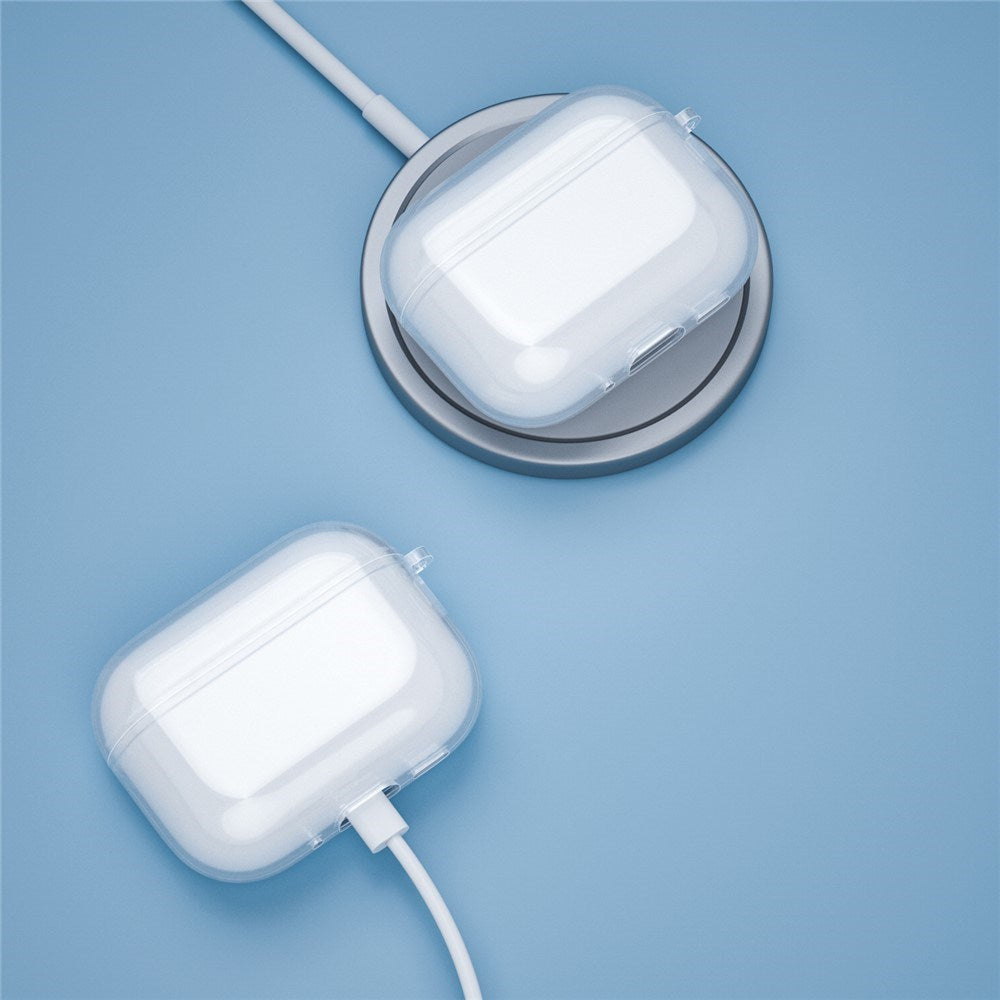 Apple AirPods Pro (3. gen.) Transparent Fleksibelt Plast Cover - Gennemsigtig / Lilla