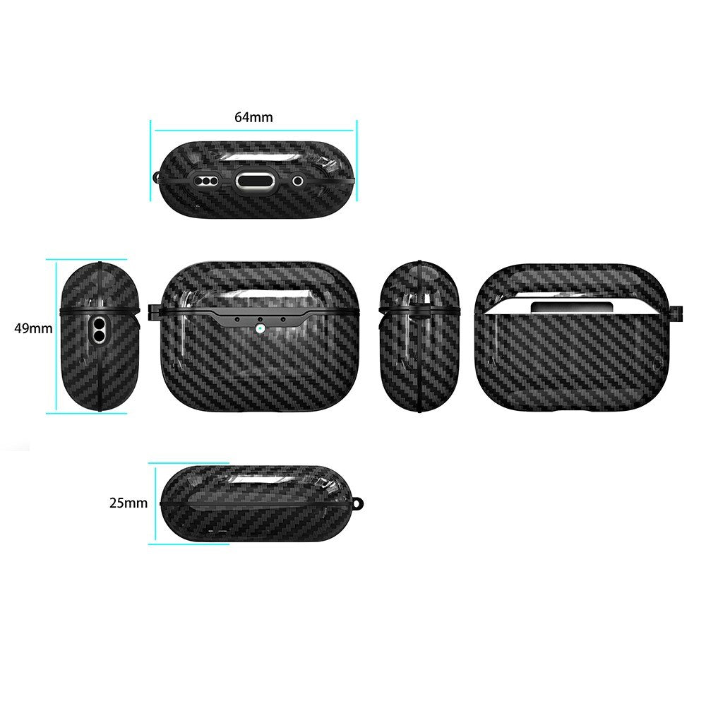 Apple AirPods Pro (3. gen.) Carbon Plast Cover - Sort