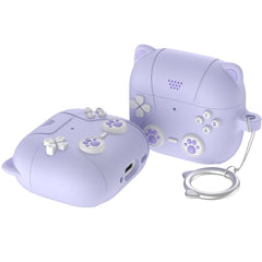 Apple AirPods Pro (3. Gen.) Silikone Katte Cover m. Gamer Design - Lilla