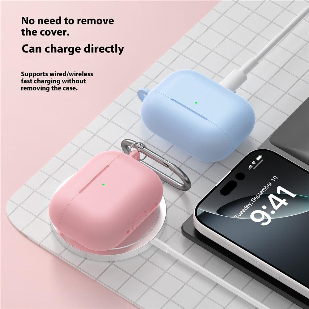 Apple AirPods Pro (3. gen.) Silikone Cover - Karabinhage - Grå