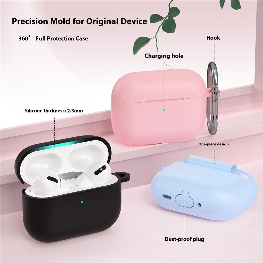 Apple AirPods Pro (3. gen.) Silikone Cover - Karabinhage - Lyseblå