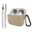 Apple AirPods Pro (3. gen.) Silikone Cover m. Karabinhage & Rengøringspen - Beige