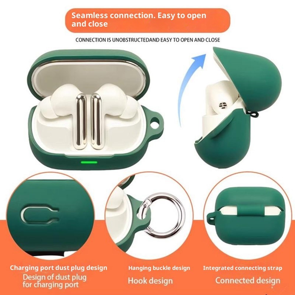 Honor Earbuds 4 Silikone Cover m. Karabinhage - Hvid