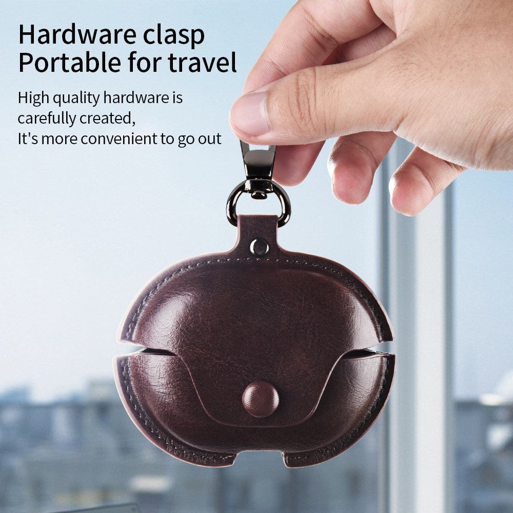 Huawei FreeBuds Pro 5 / 4 / 3 Kunstlæder Cover - Mørkebrun