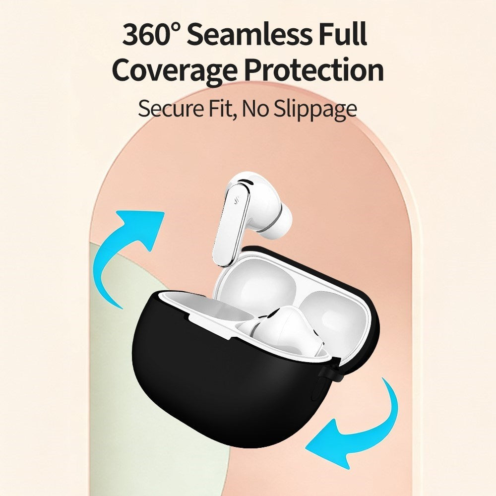 Huawei FreeBuds Pro 5 Silikone Cover m. Karabinhage - Sort