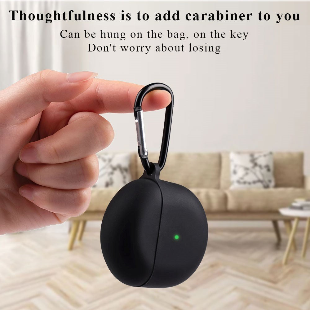 OnePlus Buds Silikone Cover m. Karabinhage - Hvid
