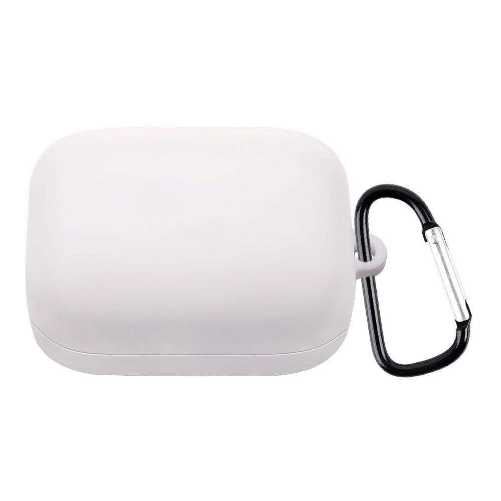 OnePlus Buds Pro Silikone Cover m. Karabinhage - Hvid