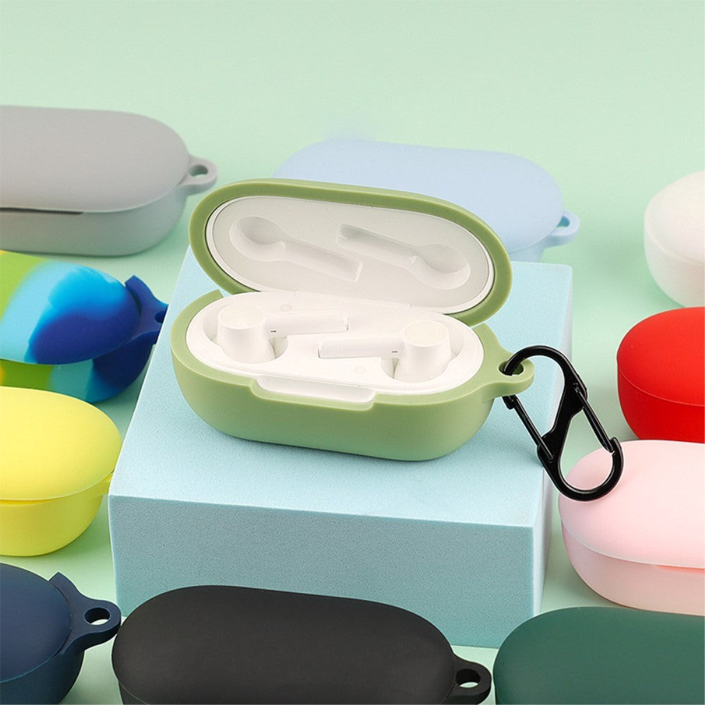OnePlus Buds Z2 Silikone Cover m. Karabinhage - Lyserød