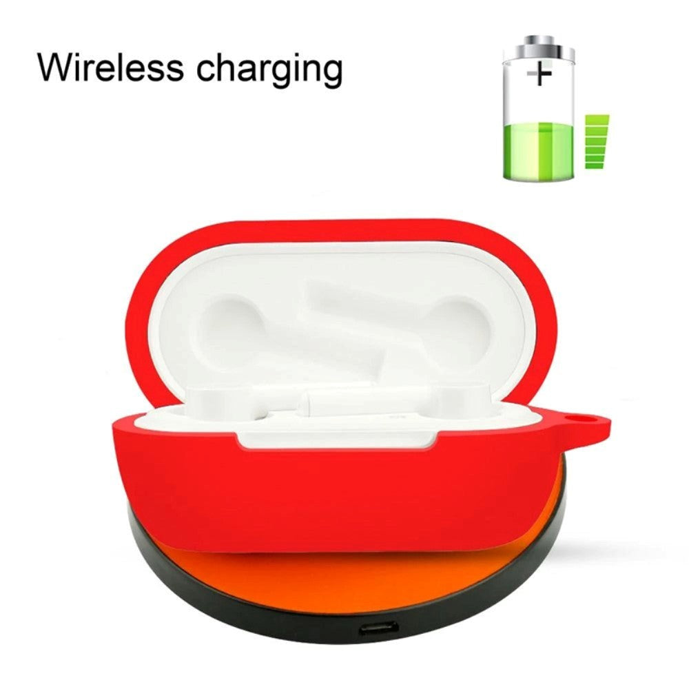 OnePlus Buds Z2 Silikone Cover m. Karabinhage - Hvid