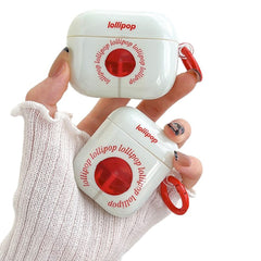 Apple AirPods (3. gen.) Plastik Cover m. Karabinhage - "Lollipop"