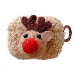 Apple AirPods Pro (1 gen.) Plastik Jule Cover m. Uldbetræk - Rensdyr