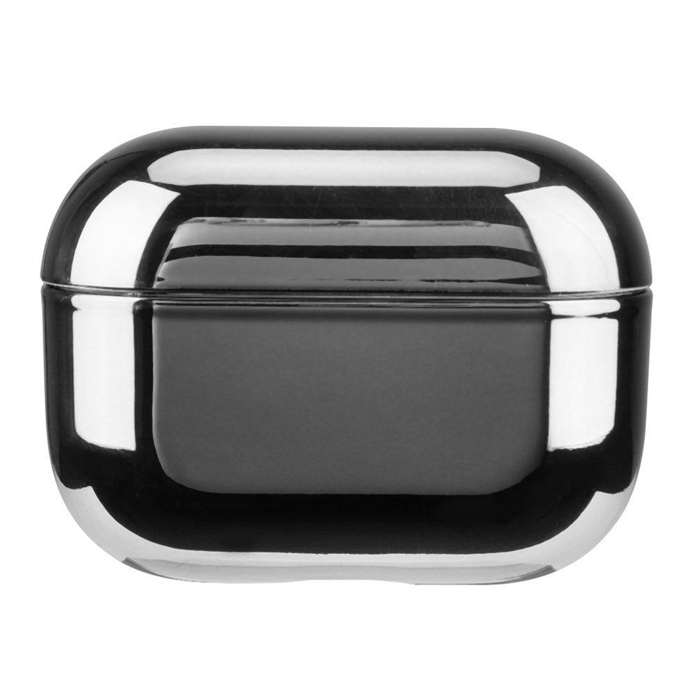 Apple AirPods Pro (2. Gen.) Hårdt Plastik Cover m. Metallisk Overflade - Sølv