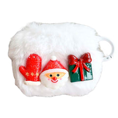 Apple AirPods Pro (1 gen.) Plastik Jule Cover m. Uldbetræk - Julefigurer - Hvid