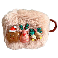 Apple AirPods Pro (1 gen.) Plastik Jule Cover m. Uldbetræk - Julefigurer - Brun