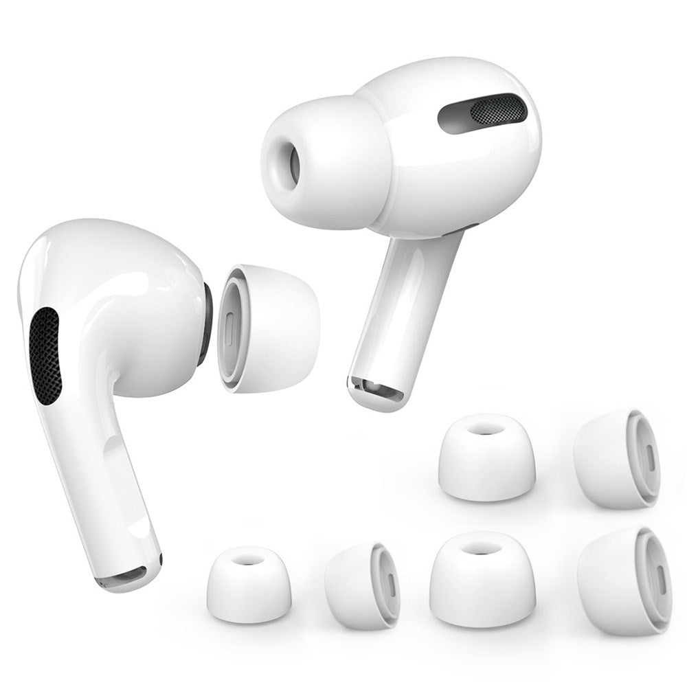 AirPods Pro (1. & 2. Gen.) AHASTYLE Silikone Ørepropper - S / M / L - Hvid