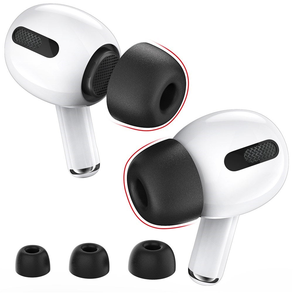 AirPods Pro (1. & 2. Gen.) AHASTYLE Memory Foam Ørepropper - S / M / L - Sort