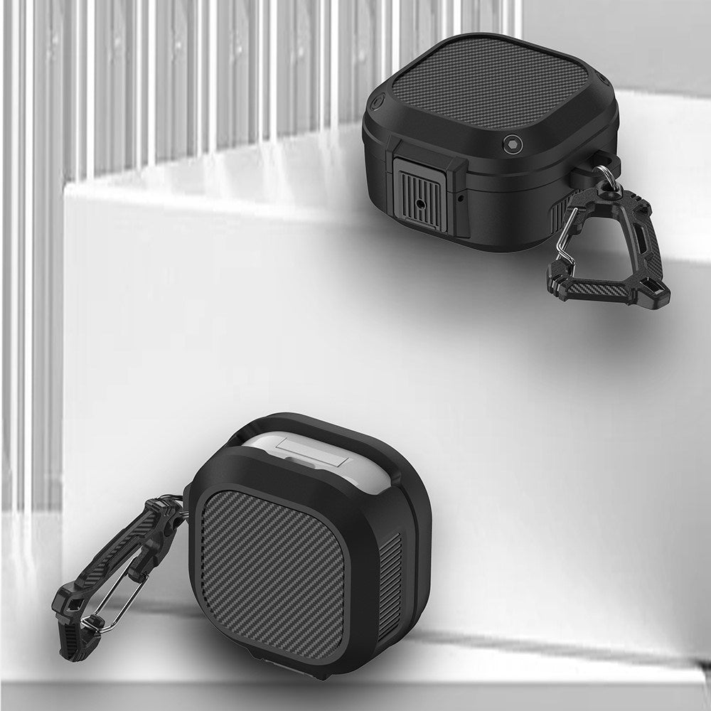 Samsung Galaxy Buds2 / Buds2 Pro / Buds Pro / Buds Live Hybrid Plast Cover m. Karabinhage - Lilla