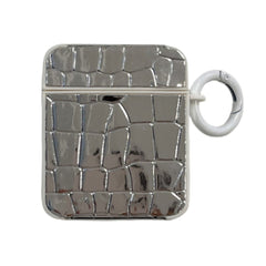 Apple AirPods (1 & 2. gen.) Plastik Cover m. Perle Udsmykning - Sølv