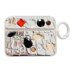 Apple AirPods Pro (1 gen.) Plastik Cover m. Perle Udsmykning - Sølv