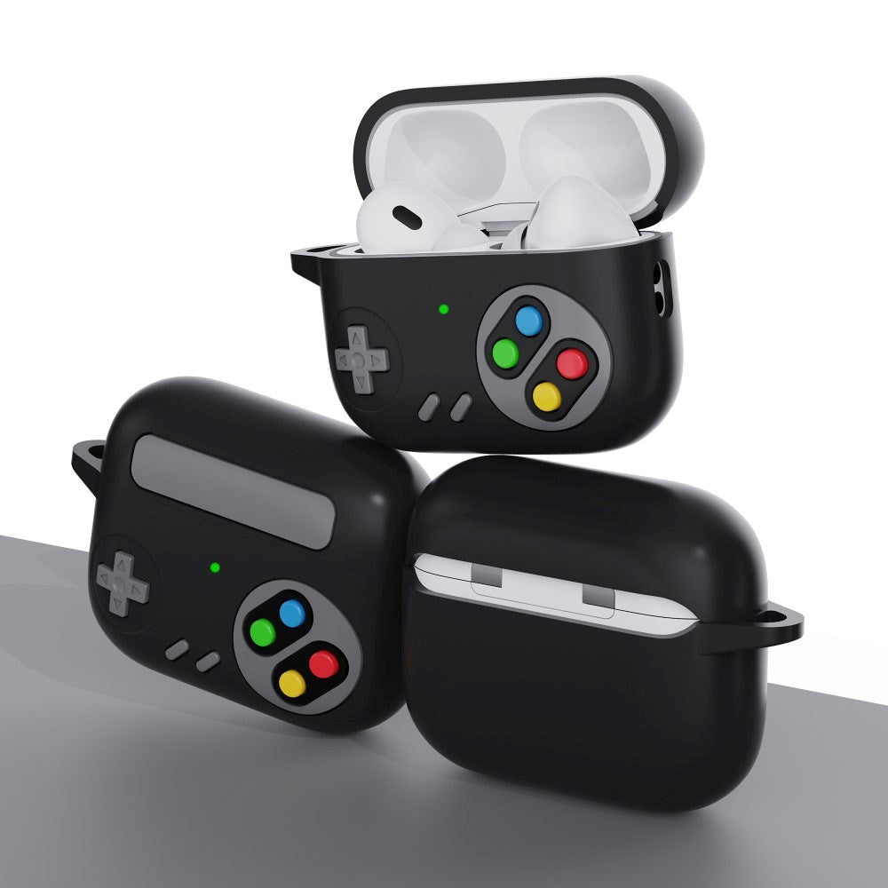 Apple AirPods Pro 2nd Gen (2022) Silikone Cover m. Karabinhage - Spillekonsol - Blå