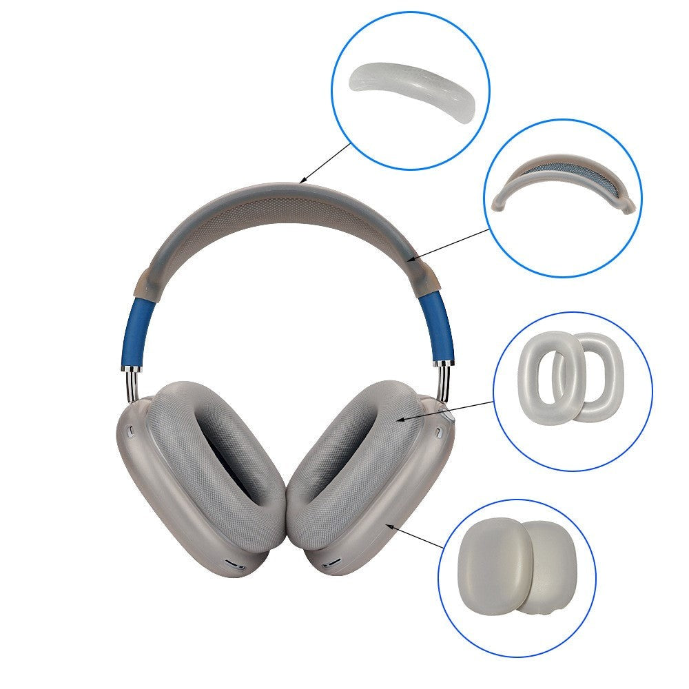 AirPods Max / Max 2 Silikone Cover m. Bøjle Beskytter - Mat Gennemsigtig