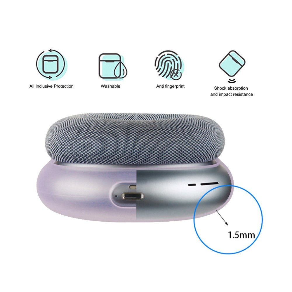 AirPods Max / Max 2 Silikone Cover m. Bøjle Beskytter - Mat Gennemsigtig