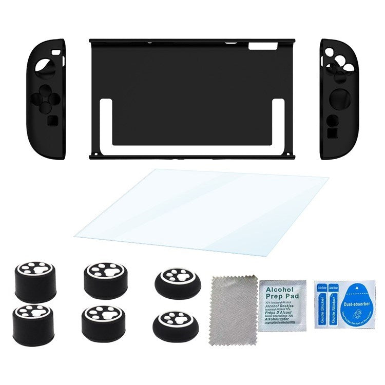Nintendo Switch 2 - 3-i-1 Beskyttelsessæt - Gennemsigtig / Sort