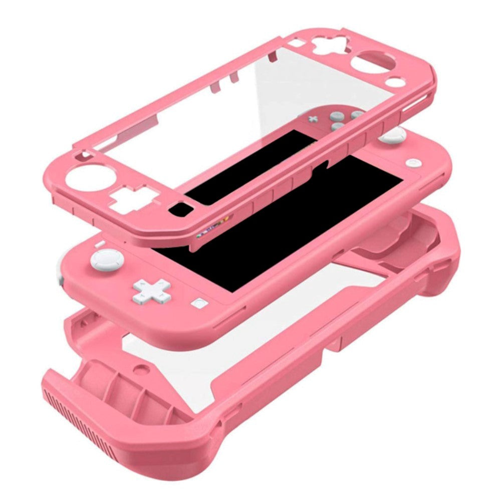 Nintendo Switch Lite 360° Plastik Cover m. Indbygget Skærmbeskyttelse - Pink