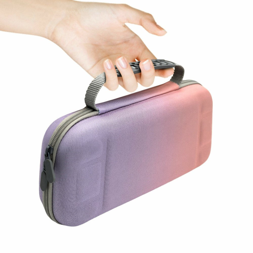 Nintendo Switch 2 Organiserings- og Transporttaske m. Håndtag - Lilla / Grøn