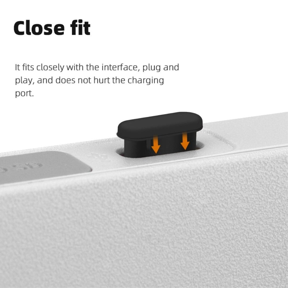USB-C Støvbeskytter - 3 Stk - Sort