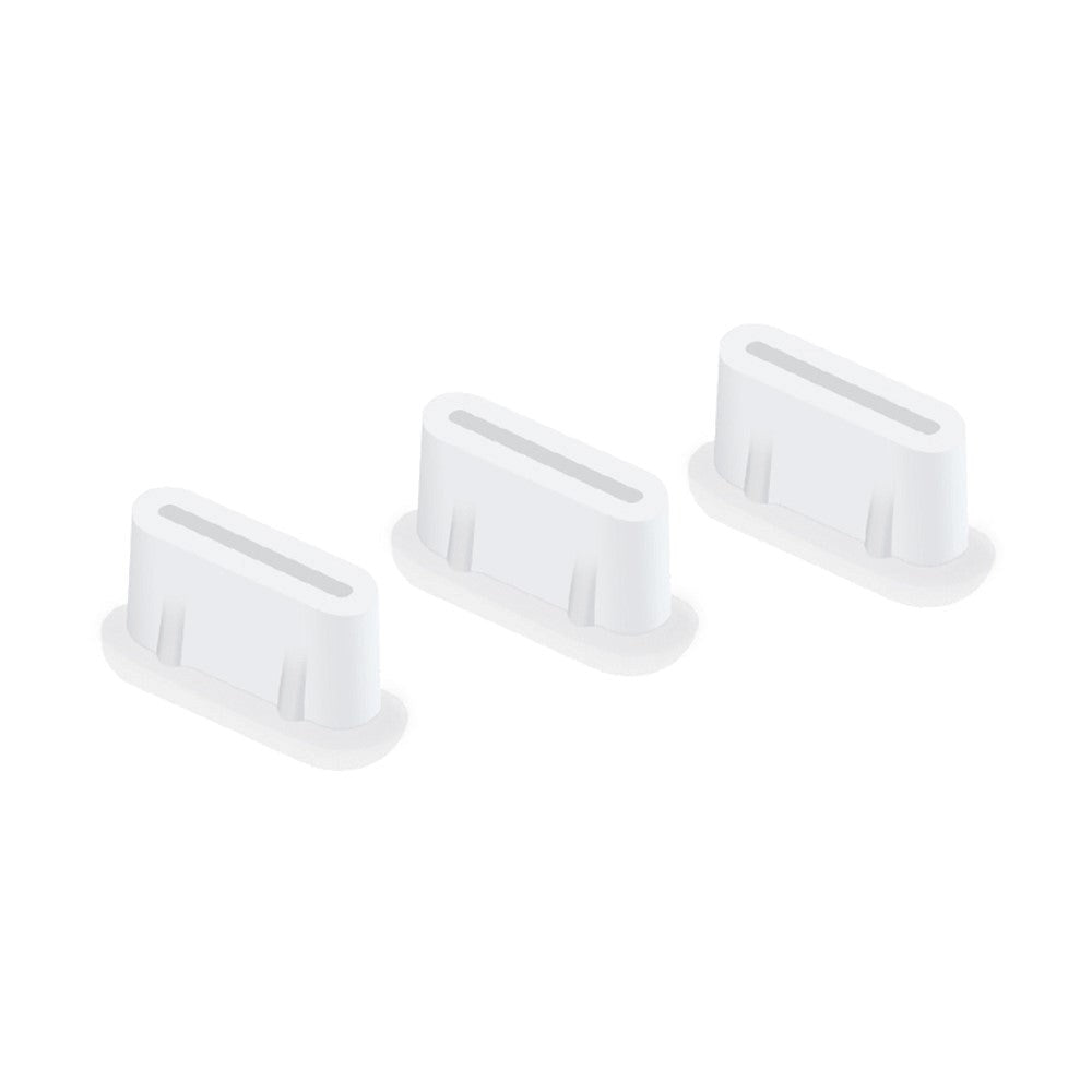 USB-C Støvbeskytter - 3 Stk - Hvide