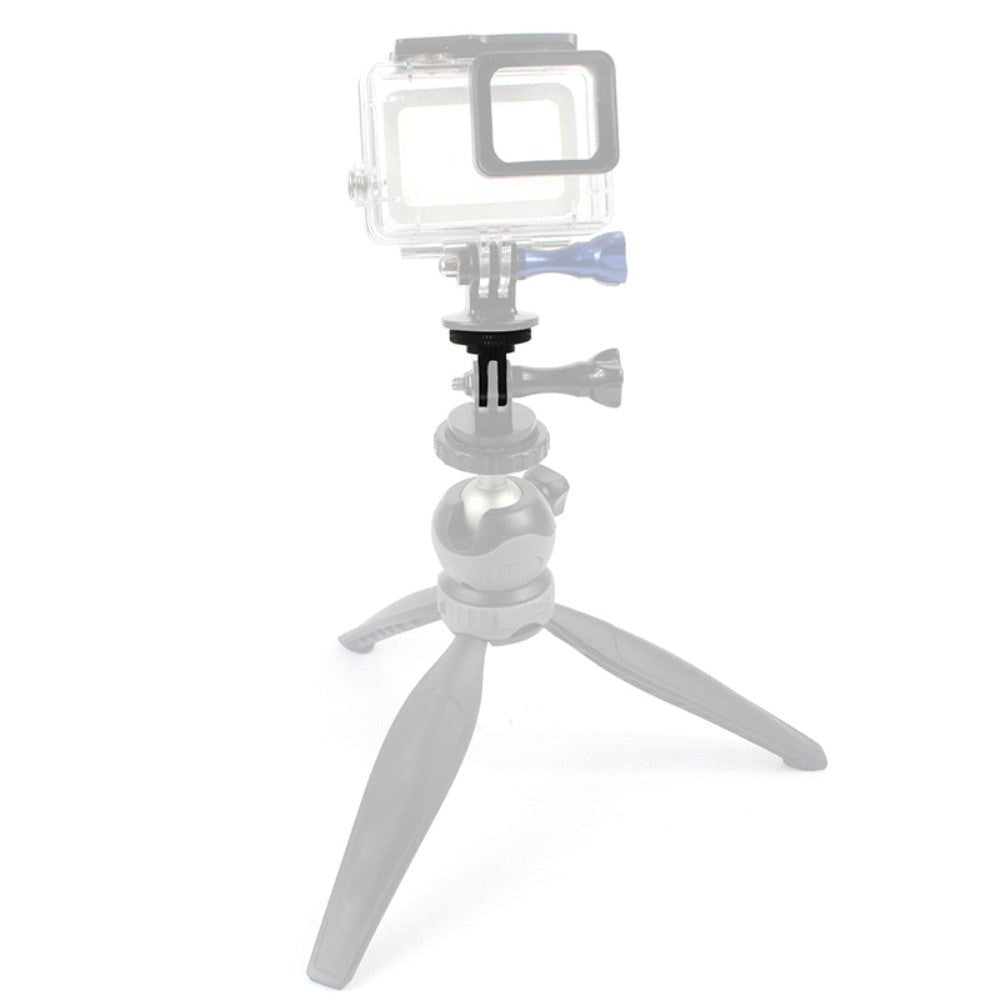 GoPro Hero 9 / 10 Aluminium Adapter til Tri Pod Montering - Sort