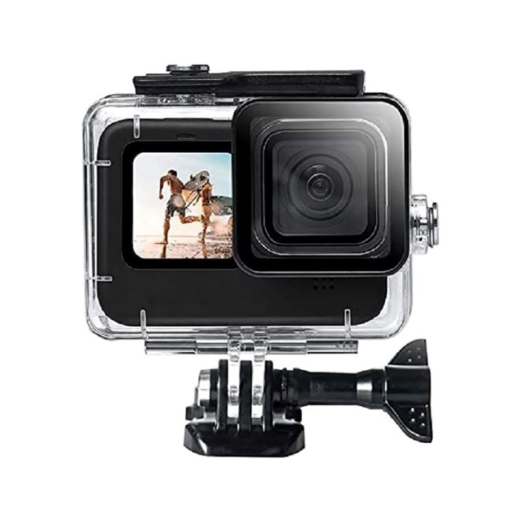 Vandtæt Case GoPro Hero 9 / 10 / 11 m. Silikone Cover / Beskyttelsesglas / Batteri Cover - Gennemsigtig
