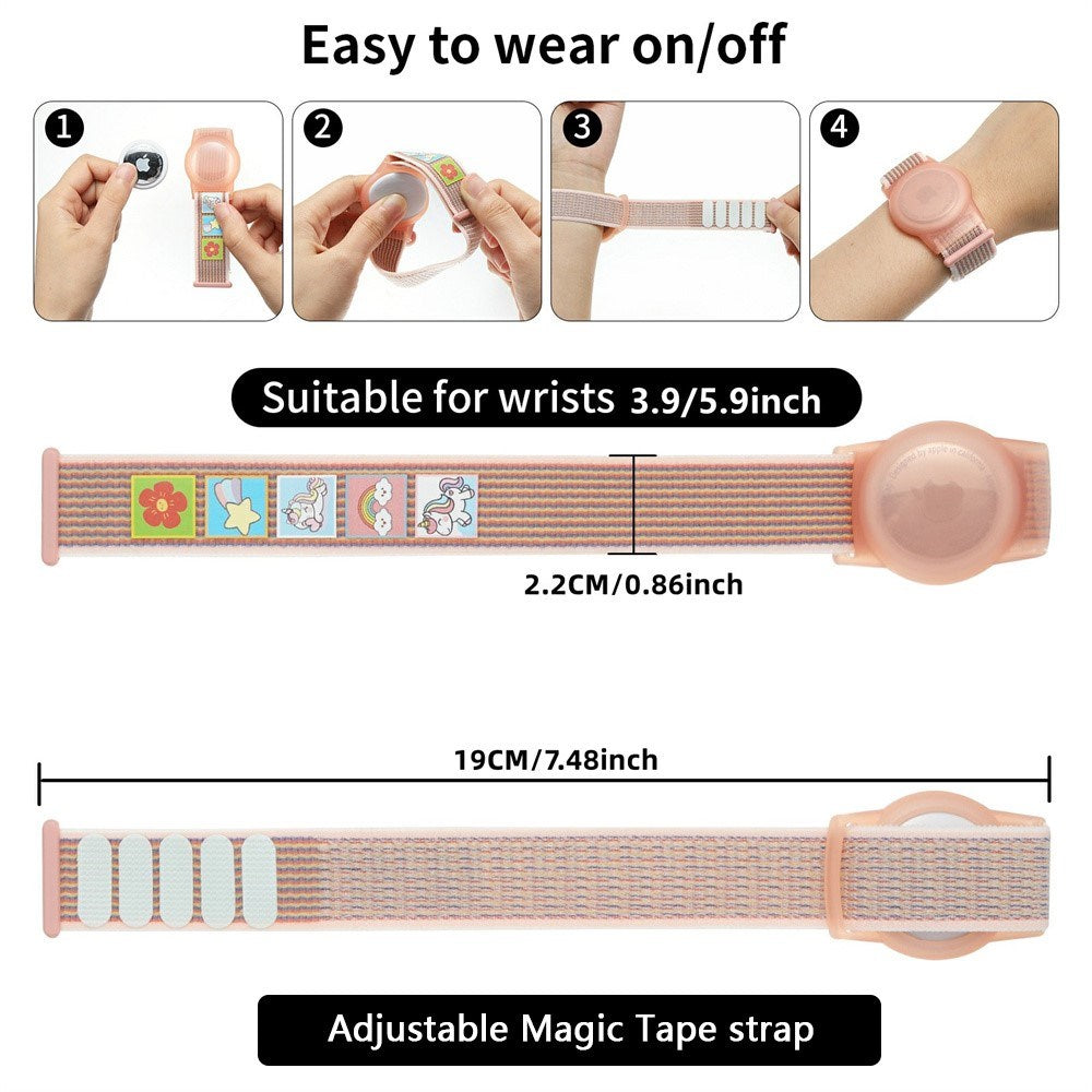AirTag 1. & 2. Gen. Nylon Armbånd til Børn - Rummet