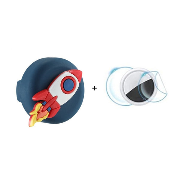 Apple AirTag 1. & 2. Gen. Silikone Holder til Sko m. Motiv - Raket