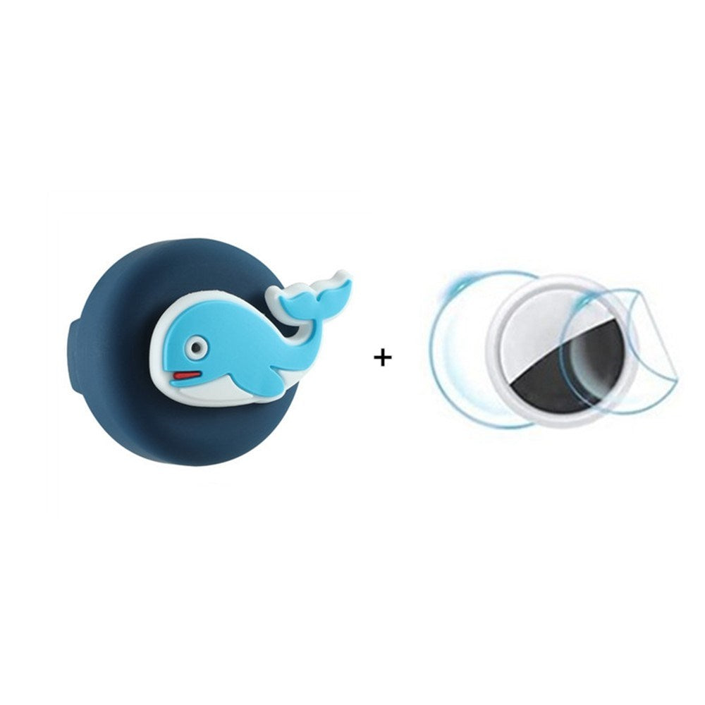 Apple AirTag 1. & 2. Gen. Silikone Holder til Sko m. Motiv - Hval